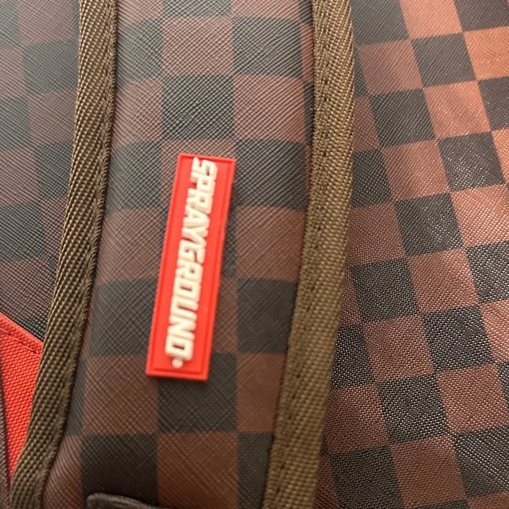 Sprayground Brown Checkered Chataraunga Bag